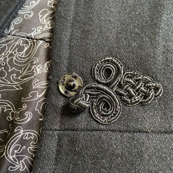 Forever 21 Black Wool Blend Coat Lined Womens Size Medium - Picture 5 of 13